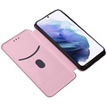 Samsung Galaxy S22+ 5G Flip Cover - Karbonfiber - Rødguld