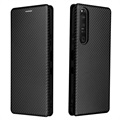 Sony Xperia 1 III Flip Cover - Karbonfiber