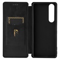 Sony Xperia 1 III Flip Cover - Karbonfiber