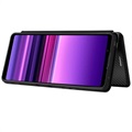 Sony Xperia 1 III Flip Cover - Karbonfiber