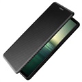 Sony Xperia 1 IV Flip Cover - Karbonfiber