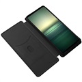 Sony Xperia 1 IV Flip Cover - Karbonfiber - Sort