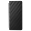Sony Xperia 10 V Flip Cover - Karbonfiber - Sort