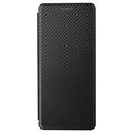 Sony Xperia 10 V Flip Cover - Karbonfiber - Sort
