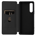 Sony Xperia 5 IV Flip Cover - Karbonfiber - Sort