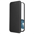 iPhone 14 Pro Flip Cover - Karbonfiber - Sort