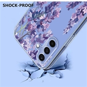 Samsung Galaxy S25 FE TPU-cover med blomstermønster - Blåregn