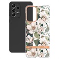 Flower Series Samsung Galaxy A33 5G TPU Cover - Grøn Gardenia