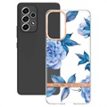Flower Series Samsung Galaxy A53 5G TPU Cover - Blå Pæon