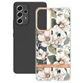 Flower Series Samsung Galaxy A53 5G TPU Cover - Grøn Gardenia