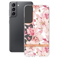 Flower Series Samsung Galaxy S22 5G TPU Cover - Pink Gardenia