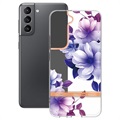 Flower Series Samsung Galaxy S22 5G TPU Cover - Lilla Begonia
