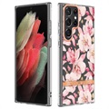 Flower Series Samsung Galaxy S22 Ultra 5G TPU Cover - Pink Gardenia
