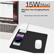 Foldbar musemåtte med 15W trådløs opladning