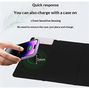 Foldbar musemåtte med 15W trådløs opladning