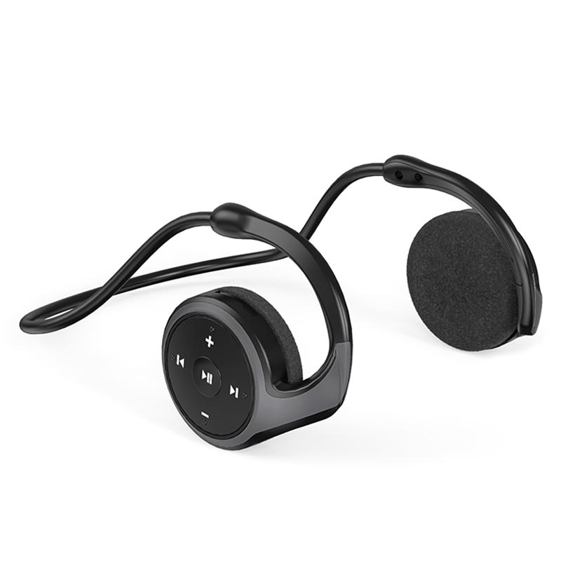 beviser Bar nødsituation Foldbare Nakkebånd Bluetooth Høretelefoner A23 - Sort