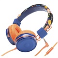 Sammenfoldeligt On-Ear Stereo Børn Høretelefoner B2 - 3.5mm - Orange / Blå