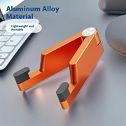 Sammenklappelig telefonholder i aluminiumslegering til smartphones/tablets 4-7" - orange