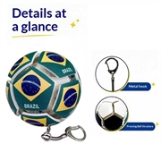 Fodbold-nøglering med landets flag - Stressbold til fodbold - Brasilien