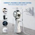 Bærbar køleventilator med fodbolddesign - 4000mAh, LED-display, koldkompressorfunktion - hvid