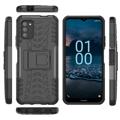 Skridsikkert Nokia G100 Hybrid Cover med Stativ - Sort