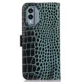 Crocodile Nokia X30 Læderpung med RFID - Grøn
