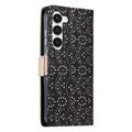 Lace Pattern Samsung Galaxy S23 5G Pung Cover - Sort