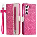 Lace Pattern Samsung Galaxy S23+ 5G Etui med Pung - Rose