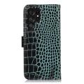 Crocodile Series Samsung Galaxy S23 Ultra 5G Læderpung med RFID - Grøn