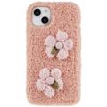 Fluffy Flower Serie iPhone 14 TPU Cover - Pink