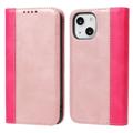Elegance Series iPhone 14 Plus Etui med Pung - Rødguld / Hot Pink