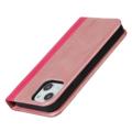 Elegance Series iPhone 14 Plus Etui med Pung - Rødguld / Hot Pink