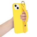 Candy Color iPhone 14 Plus TPU Cover med Håndrem - Gul