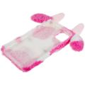 Fluffy Plush iPhone 14 Plus Hybrid Cover - Pink Ko