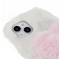 Plush Heart iPhone 14 Plus TPU Cover - Hvid