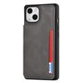 iPhone 14 Plus Magnetisk Kickstand Pung - Grå