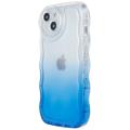 Wavy Edge Gradient iPhone 14 Plus TPU Cover - Blå