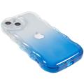 Wavy Edge Gradient iPhone 14 Plus TPU Cover - Blå