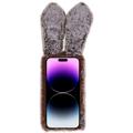 Lodne Vinterkaninører iPhone 14 Pro Max Cover med Glimmer - Brun