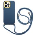 iPhone 14 Pro Max 360 Hybrid Cover med Nøglesnor - Blå