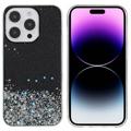 Starry Sky Sparkle iPhone 14 Pro TPU Cover - Sort