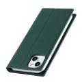 iPhone 14 Læderpung Cover med RFID - Mørkegrøn