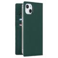 iPhone 14 Læderpung Cover med RFID - Mørkegrøn