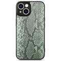 Snake Series iPhone 14 Coated Cover - Grøn