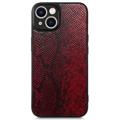 Snake Series iPhone 14 Coated Cover - Rød