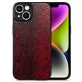 Snake Series iPhone 14 Coated Cover - Rød