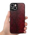 Snake Series iPhone 14 Coated Cover - Rød