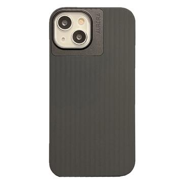 iPhone 15 Case Stripes Design Flydende Silikone Cover med Aluminium Alloy Lens Protector - MagSafe Kompatibel