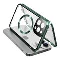 iPhone 15 Pro Max - cover i dobbeltsidet HD-hærdet glas, kompatibelt med MagSafe - grøn
