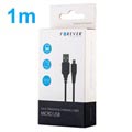 Forever Charge & Sync MicroUSB Kabel - 1m - Sort